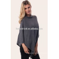 Basic poncho in 100% cashmere